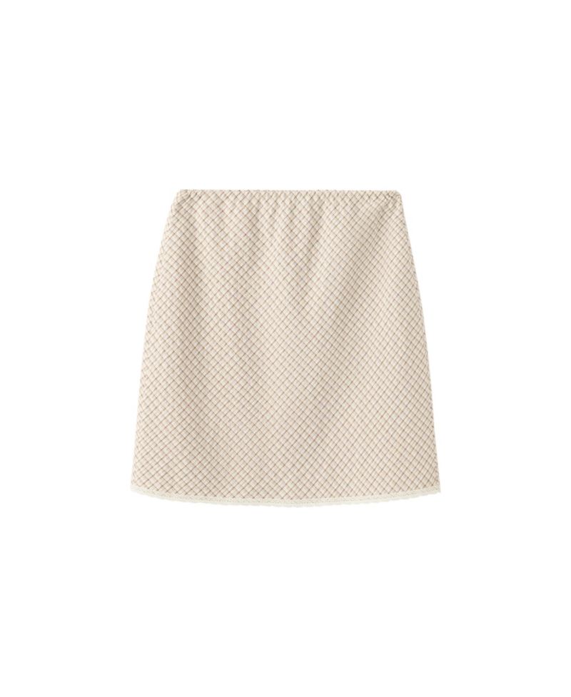 Women's Plaid A-Line Lace Skirt