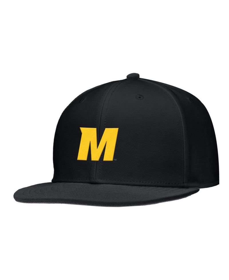 Men's Black Missouri Tigers On-Field Baseball Performance Fitted Hat