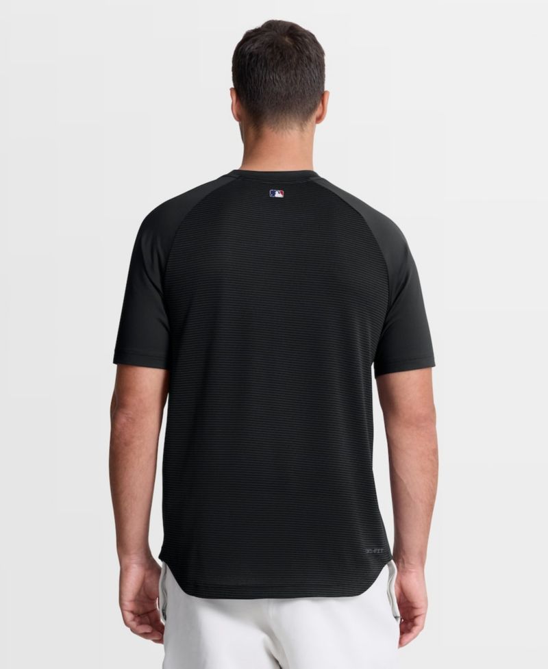 Men's Black Los Angeles Dodgers Authentic Collection Batting Practice Pre-Game Raglan Dri-FIT T-Shirt