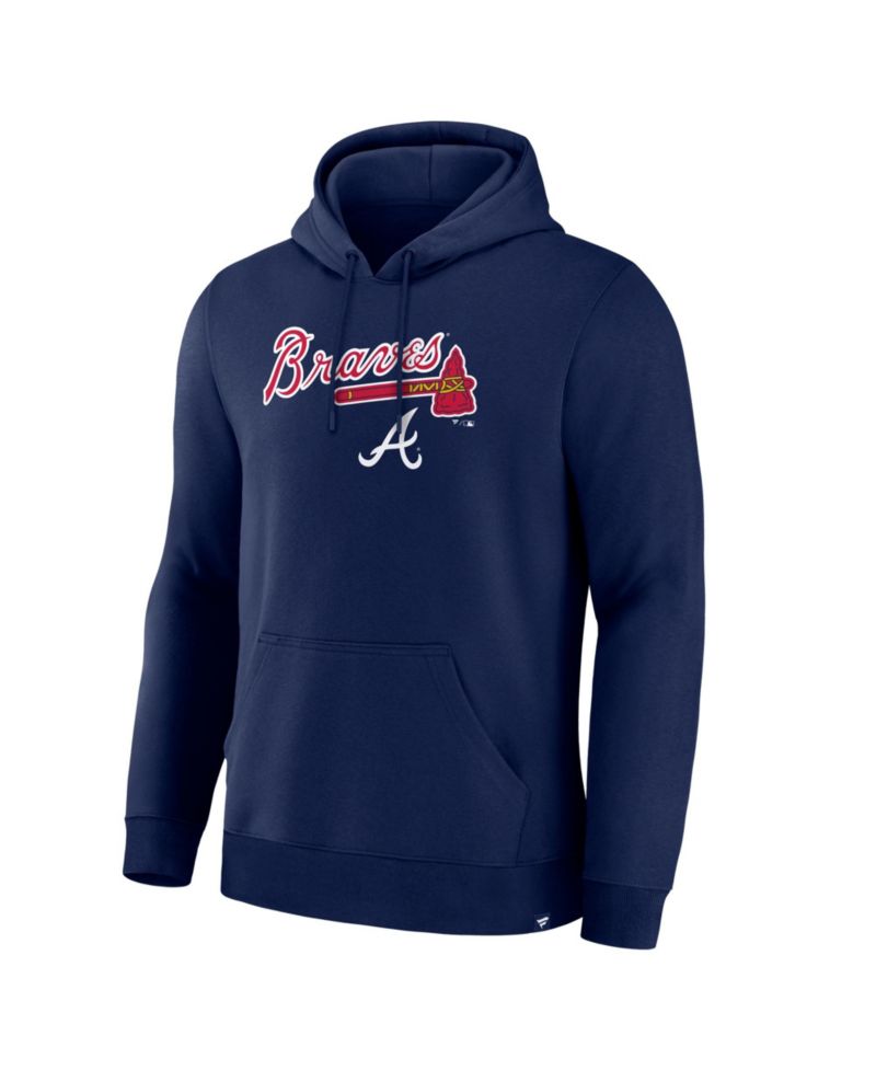 Men's Navy Atlanta Braves Lock-Up Legacy Hoodie