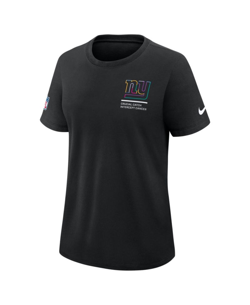 Women's Black New York Giants 2025 NFL Crucial Catch Tri-Blend Dri-FIT T-Shirt