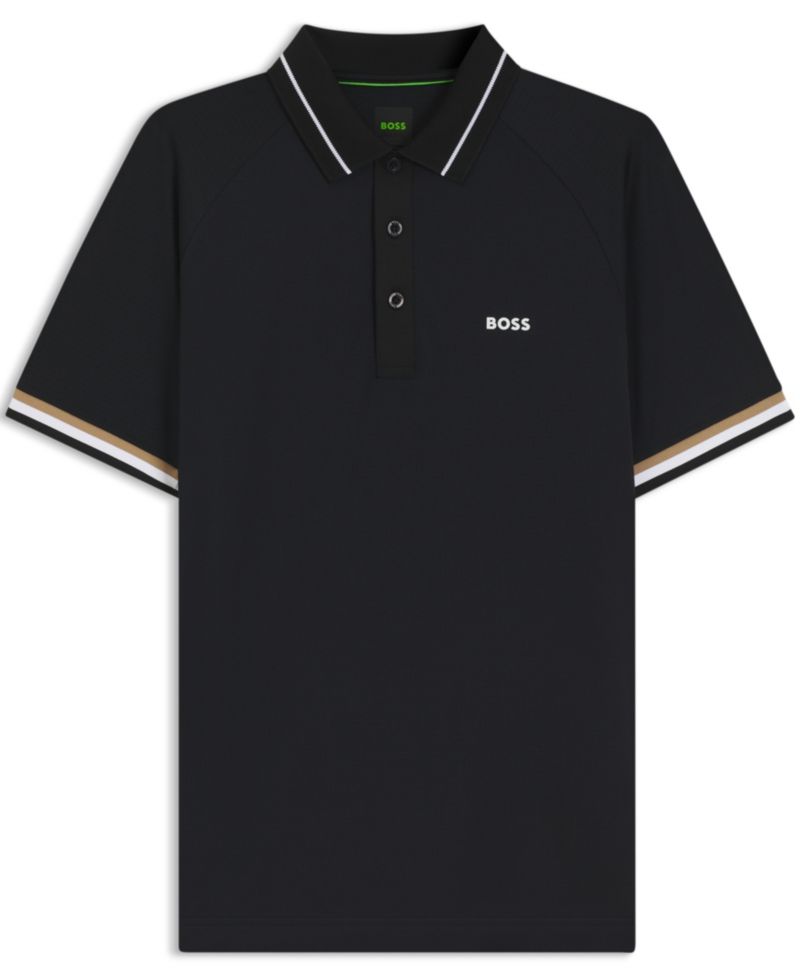 Men's Active Contrast Logo Slim-Fit Polo Shirt