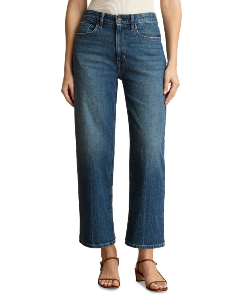 Women's High-Rise Relaxed-Fit Straight-Leg Jeans, 26" Inseam