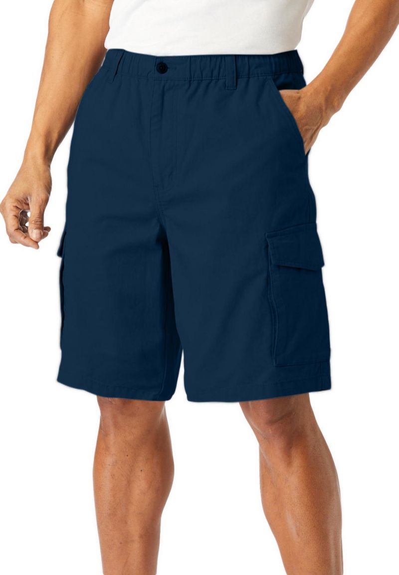 Men's by KingSize Renegade 9" Full Elastic Waist Cargo Shorts