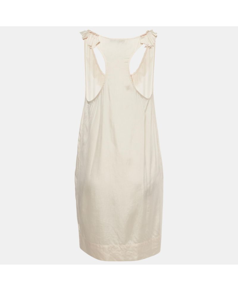 Women's Pink Silk Blend Sleeveless Mini Dress
