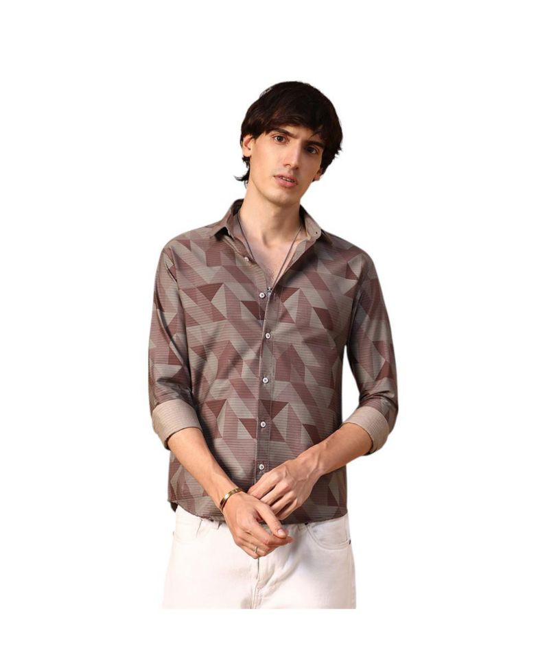 Men's Geometric Seersucker Shirt