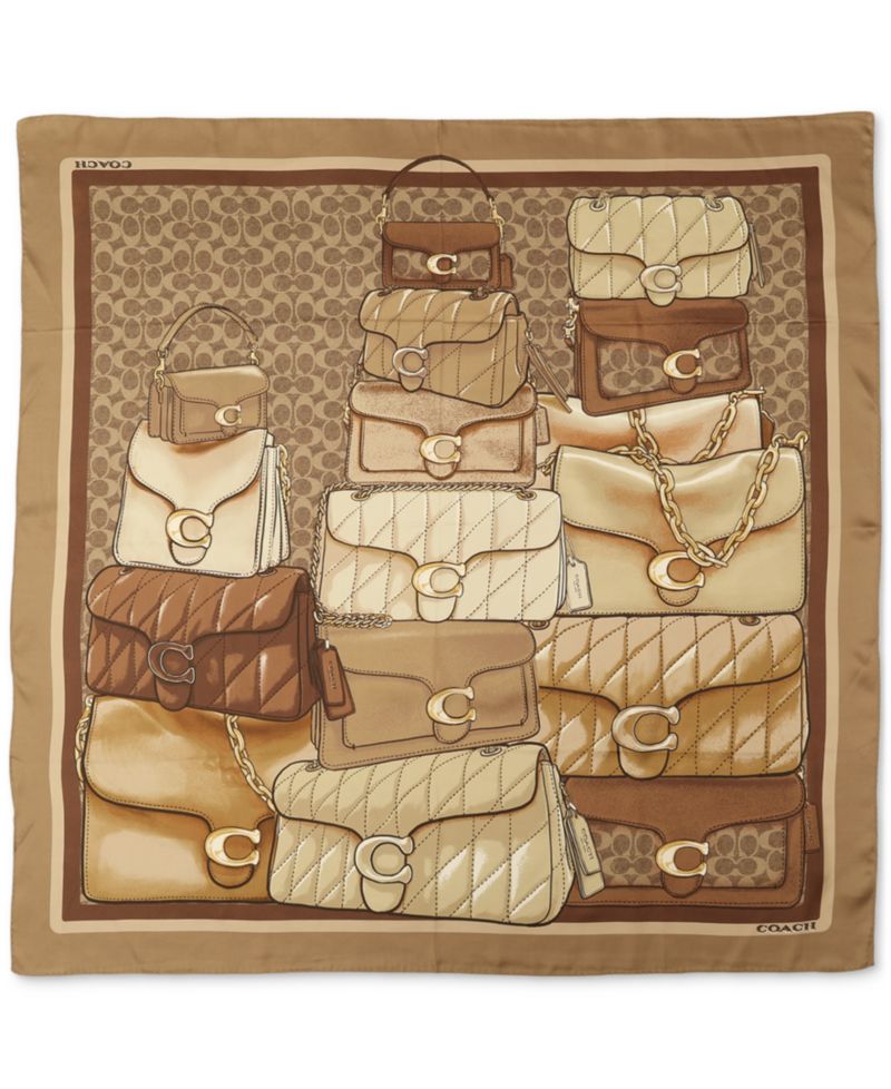Stacked Tabby Printed Silk Square Scarf
