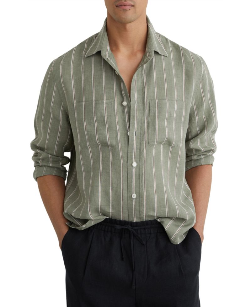 Men's Rubus Stripe Linen Shirt