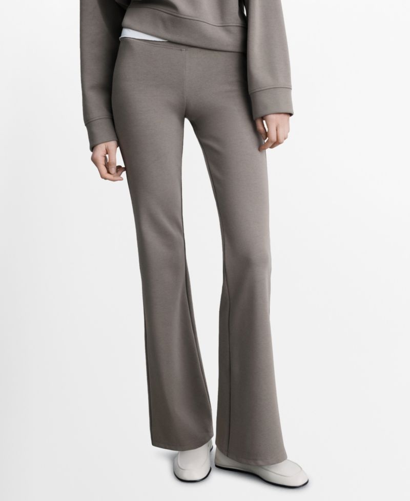 Women's Flared Knitted Trousers