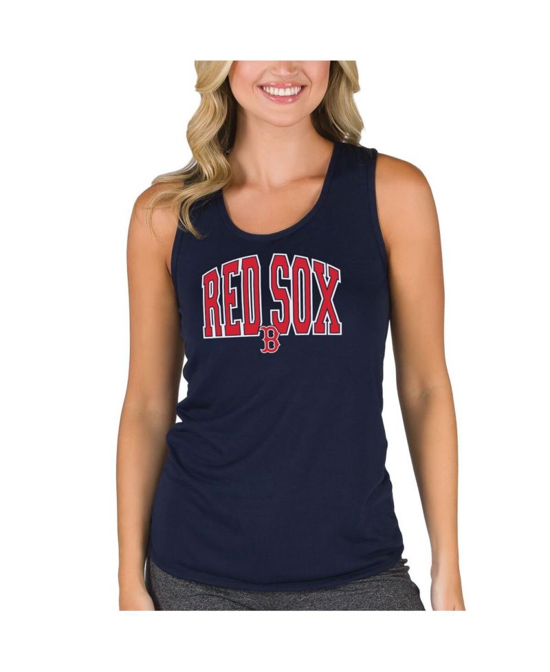 Women's Navy Boston Red Sox Marathon Racerback Tank Top