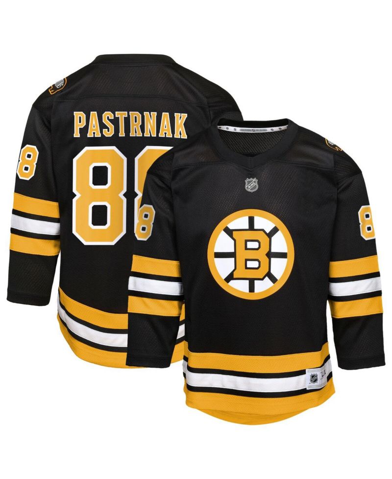 Big Boys and Girls David Pastrnak Black Boston Bruins Home Replica Player Jersey