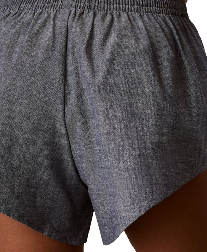 Women's High-Rise Pull-On Chambray Shorts, 3" Inseam