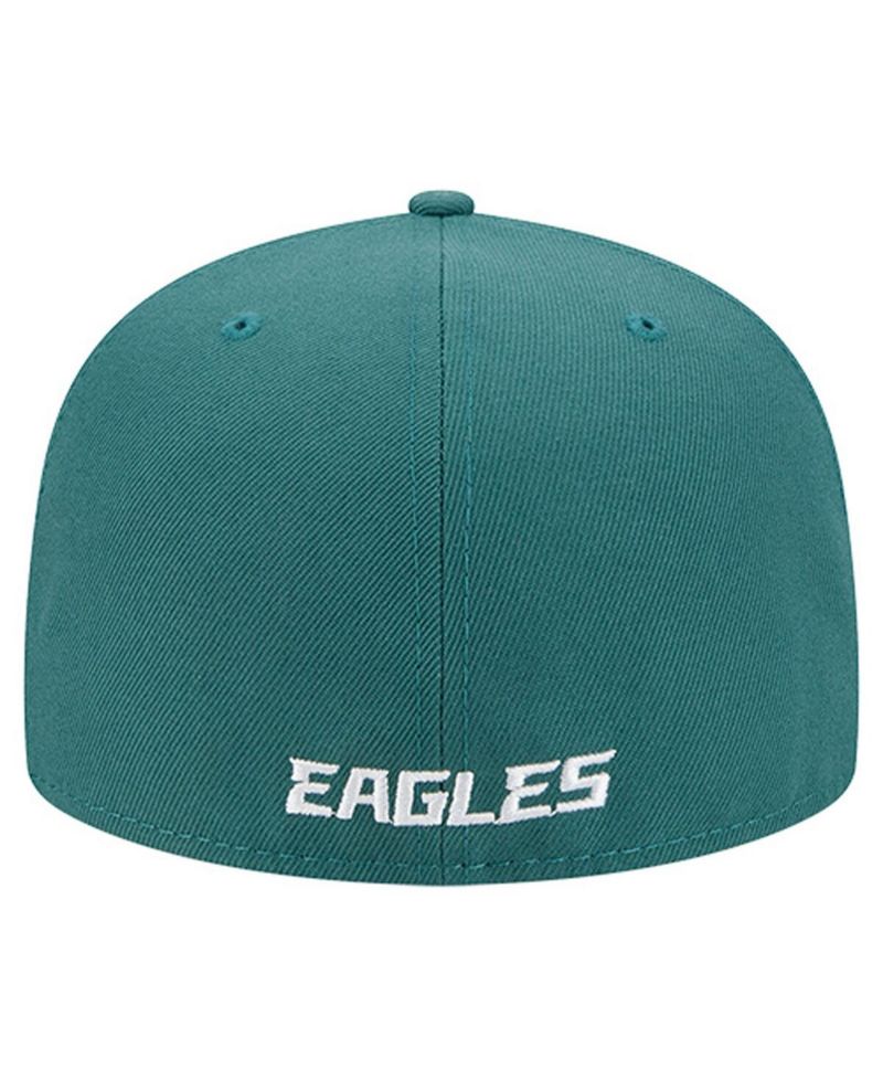 Men's Midnight Green Philadelphia Eagles Overlap Wordmark 59FIFTY Fitted Hat