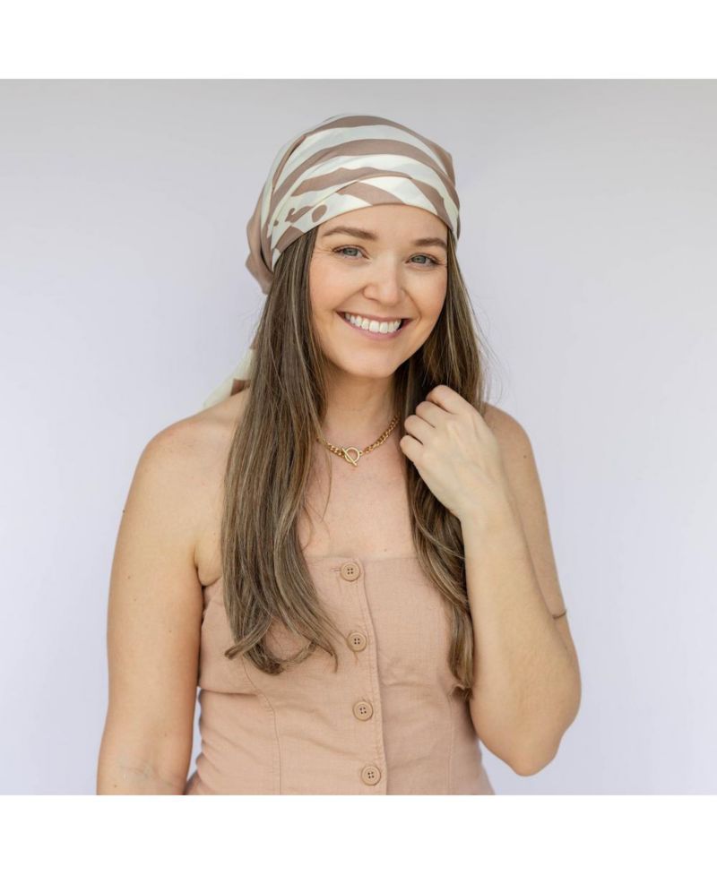 Women's Satin Striped Headscarf