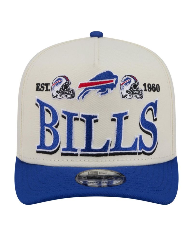 Men's Cream/Royal Buffalo Bills A-Frame 9FIFTY Snapback Hat