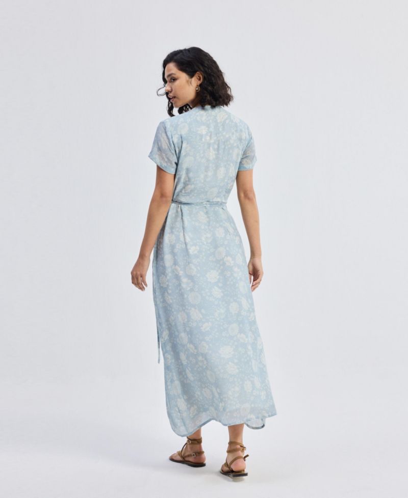 Women's Maxi Wrap Dress in Florals