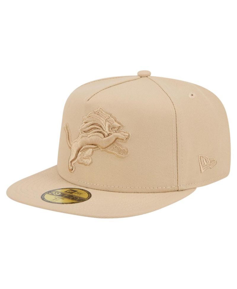 Men's Light Beige Detroit Lions Color Pack A-Frame 59FIFTY Fitted Hat