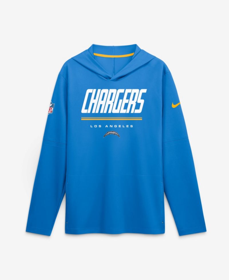 Men's Los Angeles Chargers Sideline Lightweight Long-Sleeve Dri-FIT Hoodie