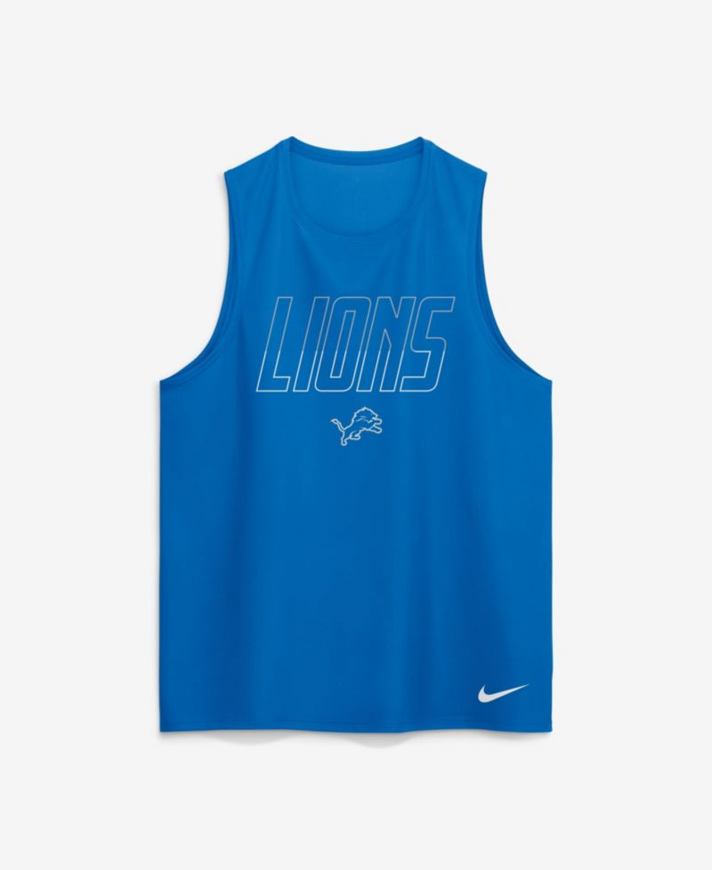Men's Detroit Lions Kickoff Miler Double Pique Droptail Tank Top
