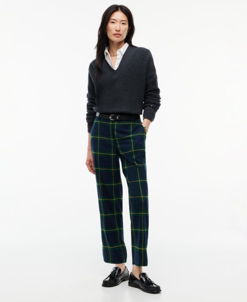Women's Flannel Tailored Straight-Leg Pants