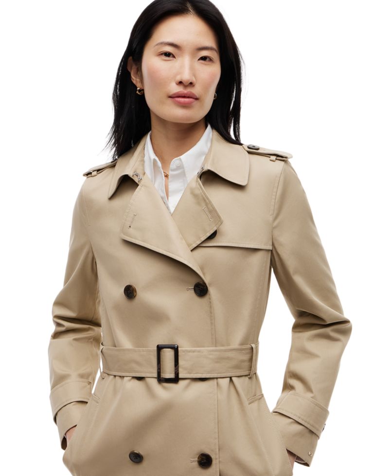 Women's Double-Breasted Belted Trench Coat