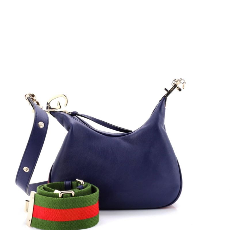 Small Attache Shoulder Bag Leather