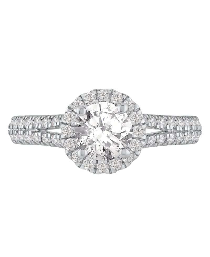 Halo Engagement Ring (1-1/4 ct. t.w.) in 14k Yellow or White Gold