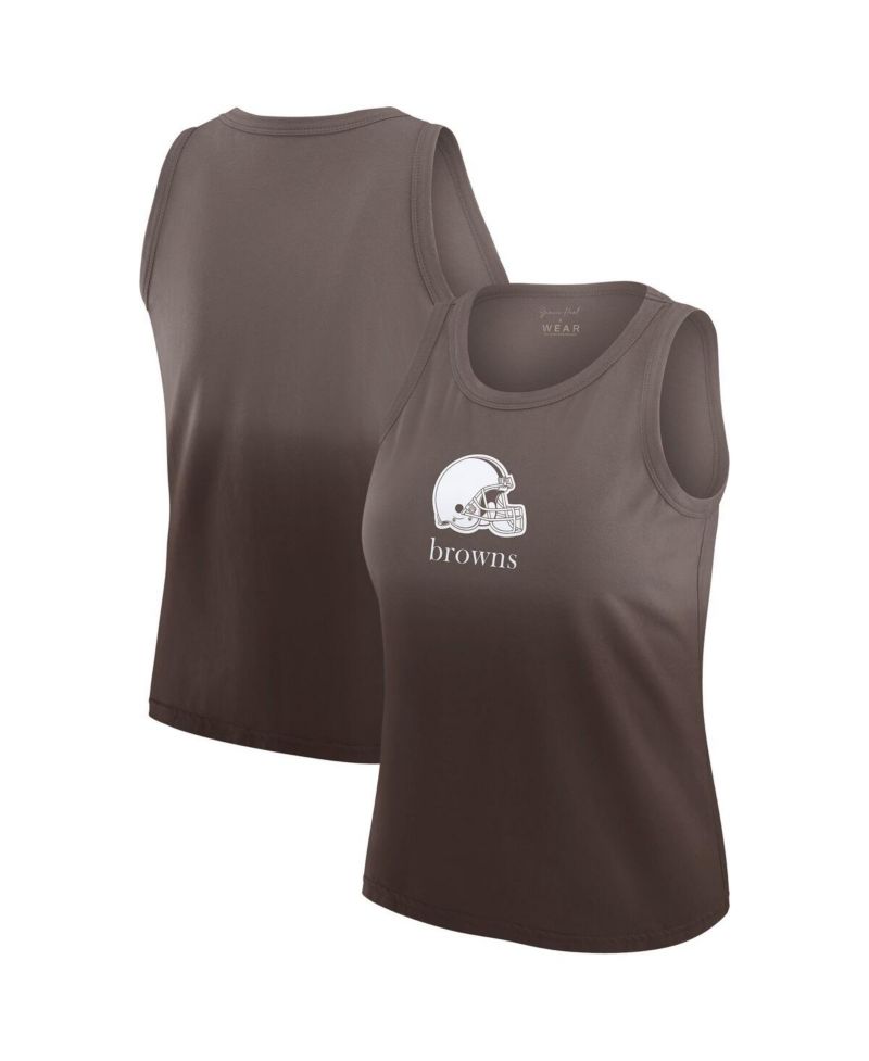 Women's x Gracie Hunt Brown Cleveland Browns Ombre Tank Top