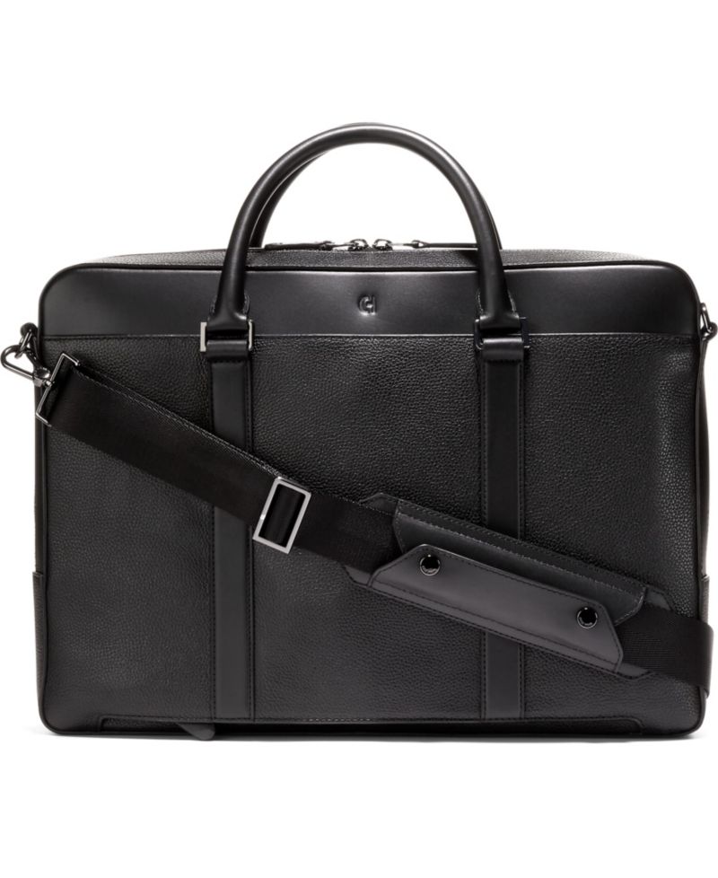 Triboro Medium Leather Briefcase Bag