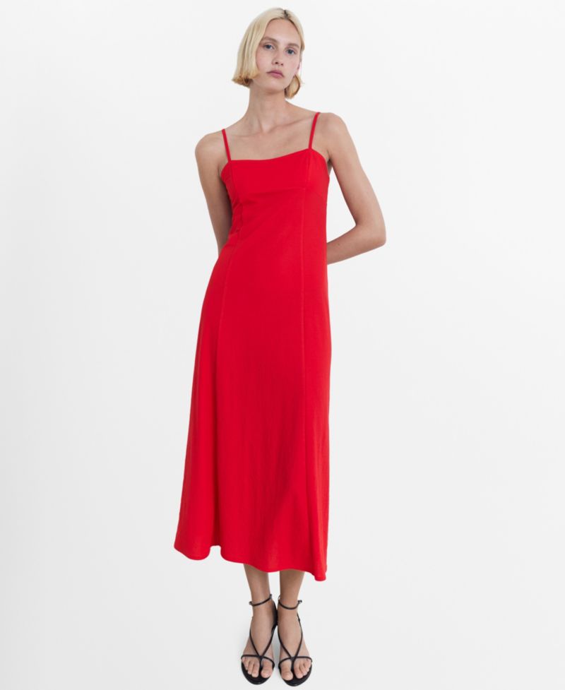Women's Bow on the Back Midi Dress