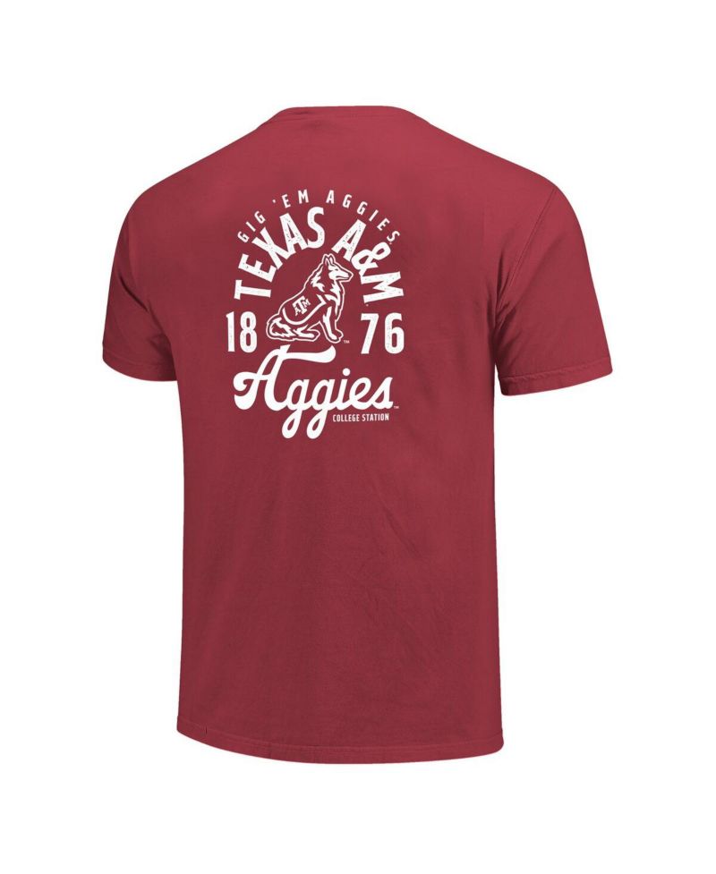 Men's Maroon Texas A&M Aggies Comfort Colors Mascot Overlay T-Shirt