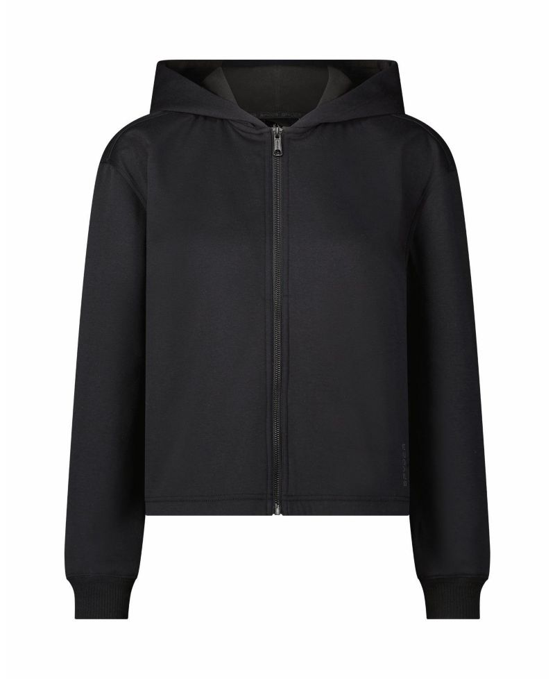 Women's Juniper Full-Zip Cropped Scuba-Knit Hoodie