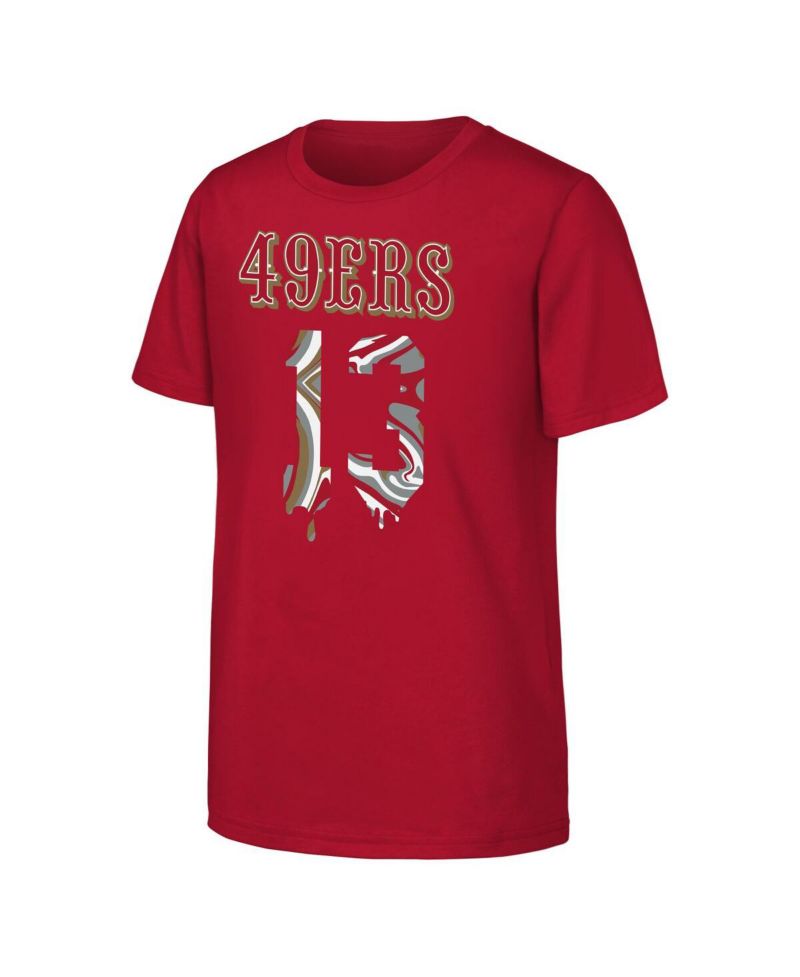 Big Boys and Girls Brock Purdy Scarlet San Francisco 49ers Mainliner Drip Player Name & Number T-Shirt