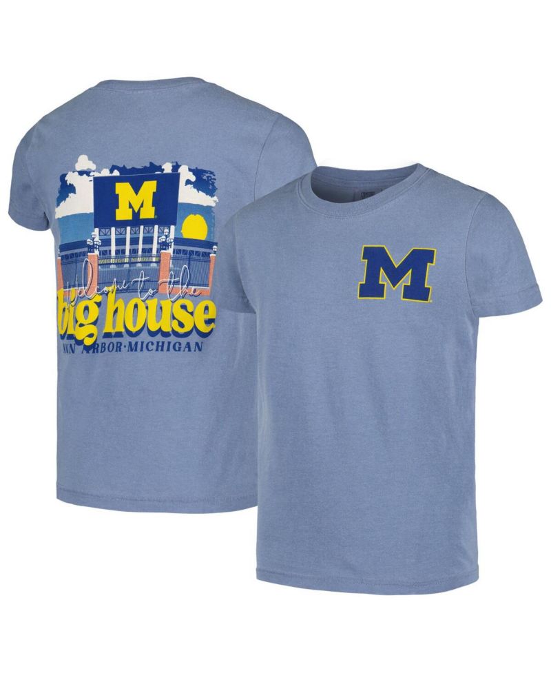 Big Boys and Girls Navy Michigan Wolverines Hyperlocal Comfort Colors T-Shirt