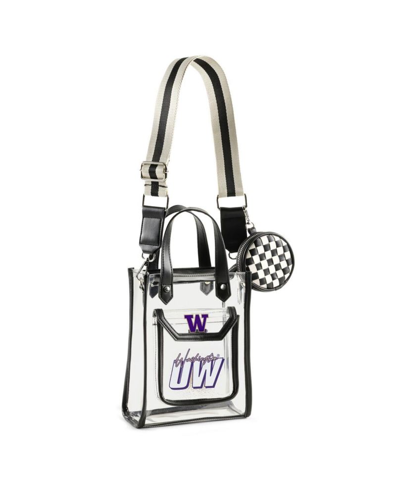 Washington Huskies Clear Stadium Coin Pouch with Crossbody Purse