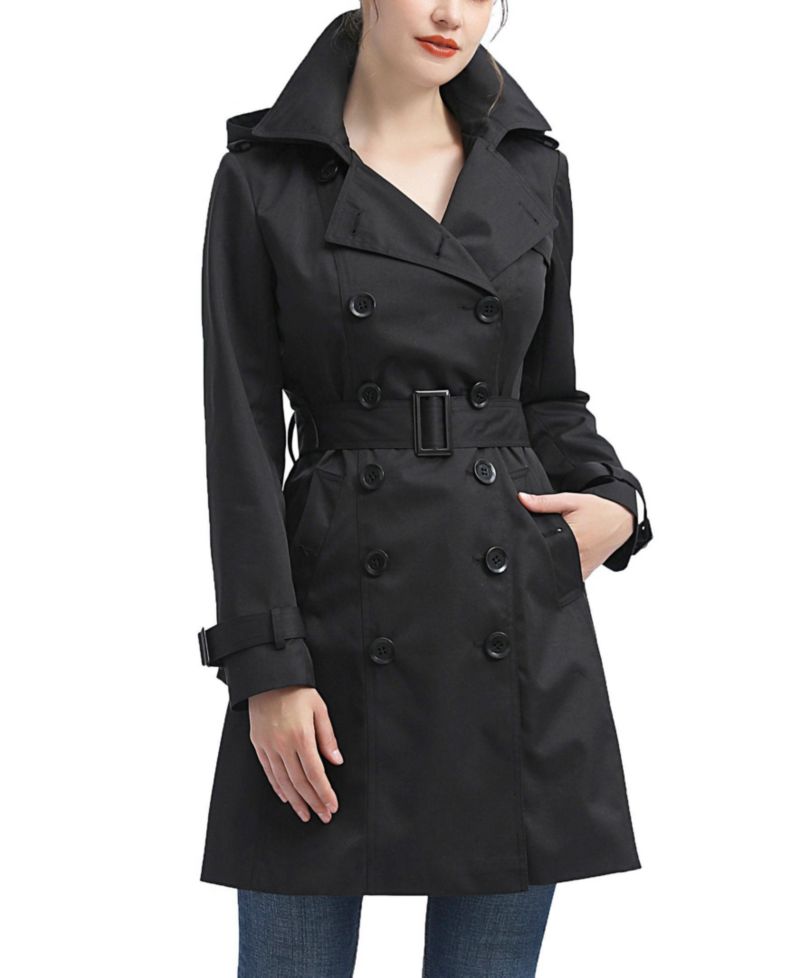 Women's kimi + kai Classic Hooded Trench Coat