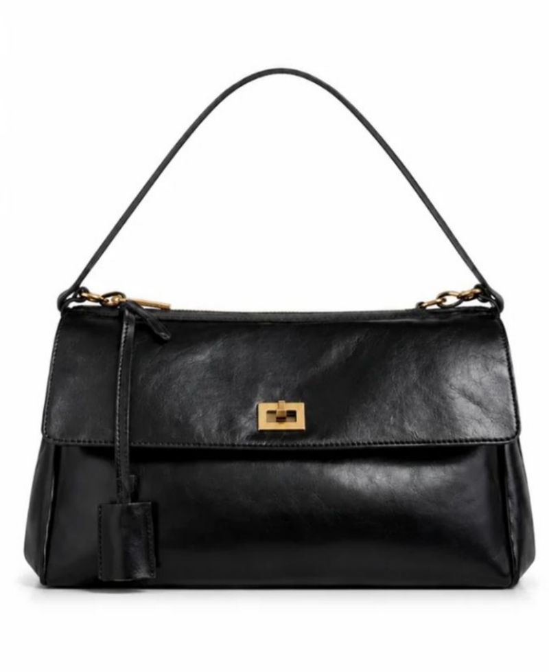 Locked in Traveler Medium Turn-Lock Shoulder Handbag