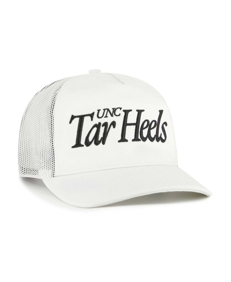 Men's and Women's Cream North Carolina Tar Heels Foundation Script Adjustable Trucker Hat