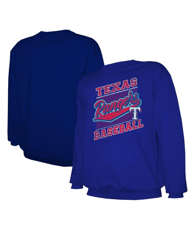 Men's Royal Texas Rangers Lightweight Crew Sweatshirt