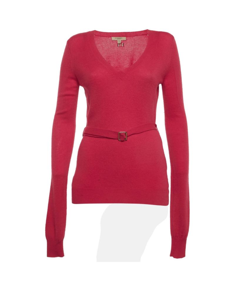 Women's Knit Cashmere Belted Sweater