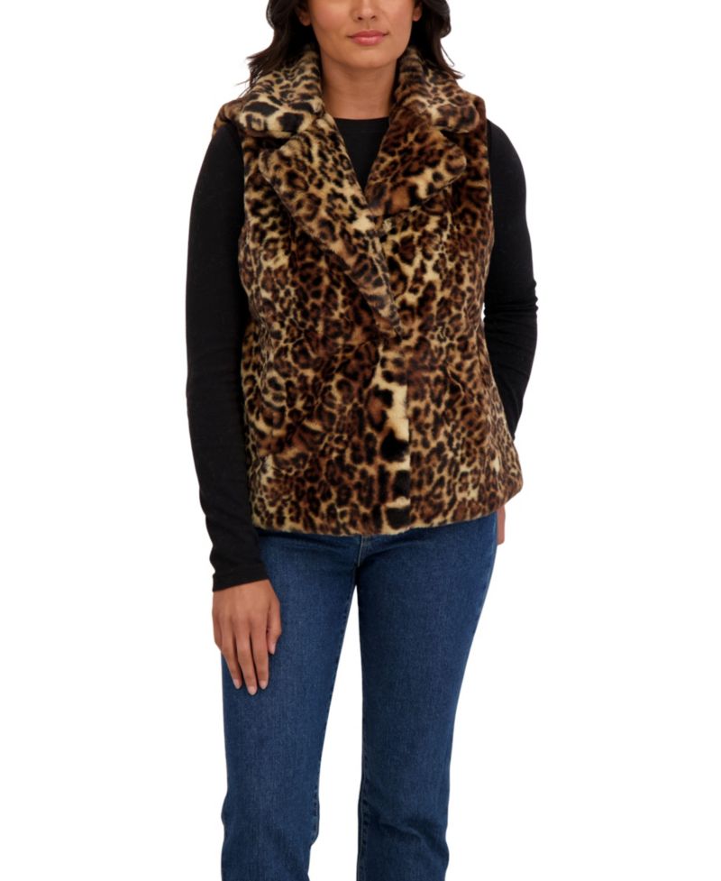 Women's Faux Fur Notch Collar Vest