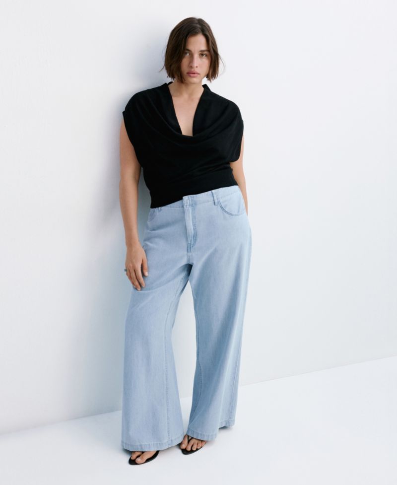 Women's Wide Leg Mid-Rise Jeans