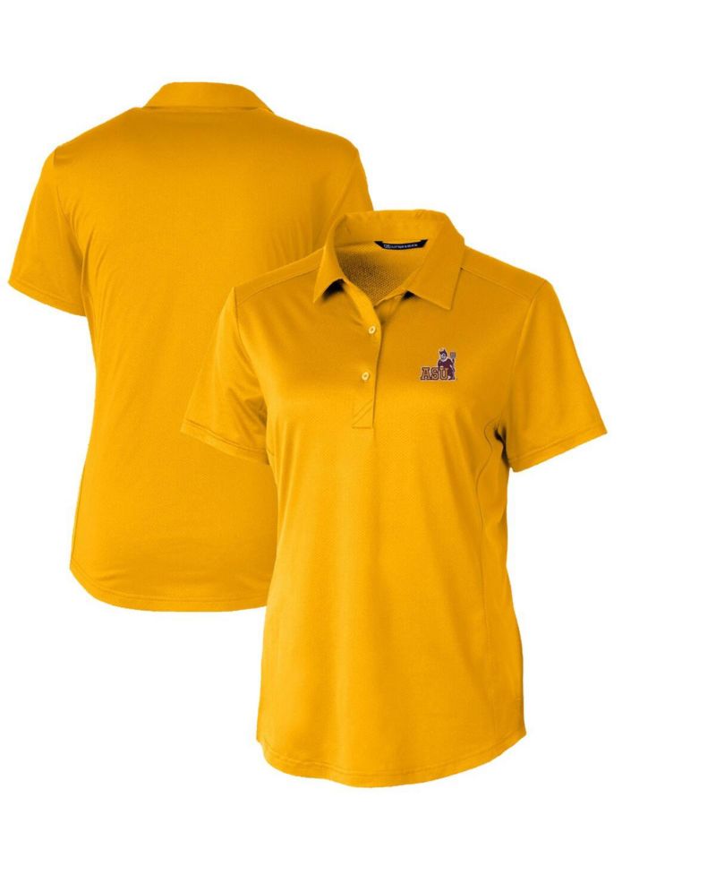Women's Gold Arizona State Sun Devils Vault Prospect Textured Stretch Polo