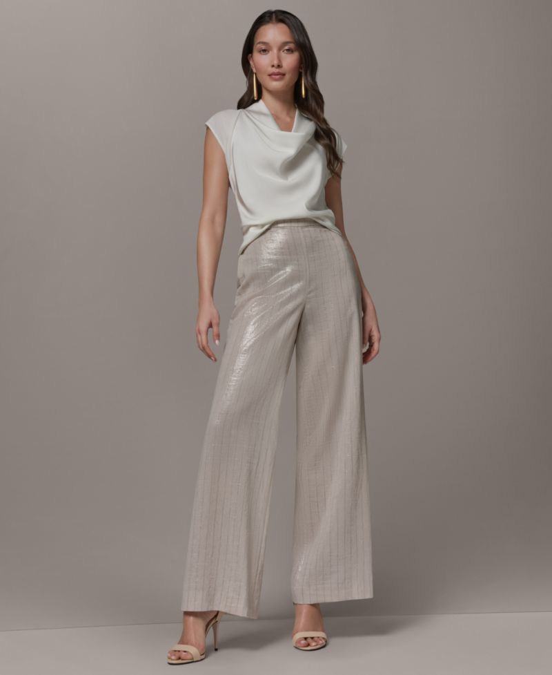 Women's Pinstripe Mid-Rise Pants