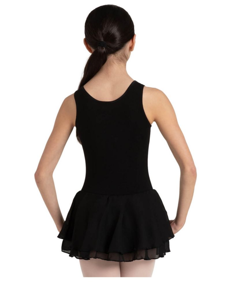 Double Layer Skirt Tank Dress - Girls