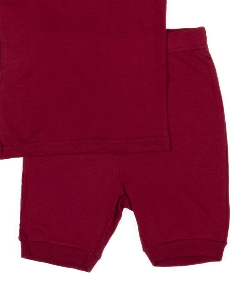 Kids Matching Family Two Piece Cotton Short Sleeve Shirt and Shorts Solid Color Pajamas 6-14