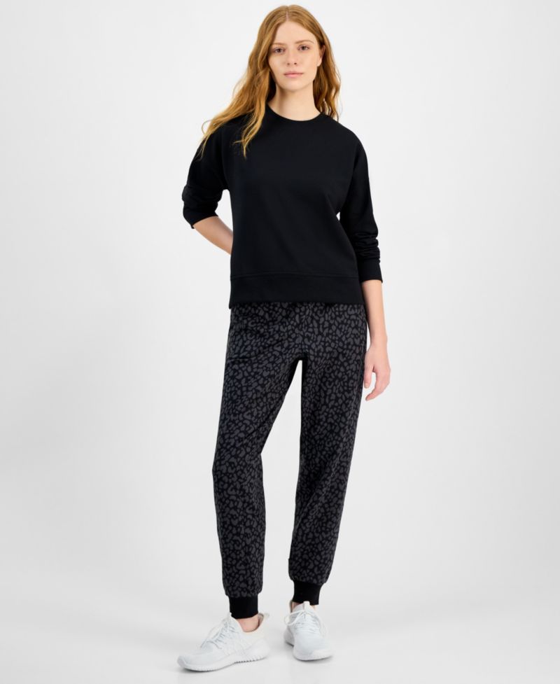 Women's Crewneck Vented-Hem Sweatshirt