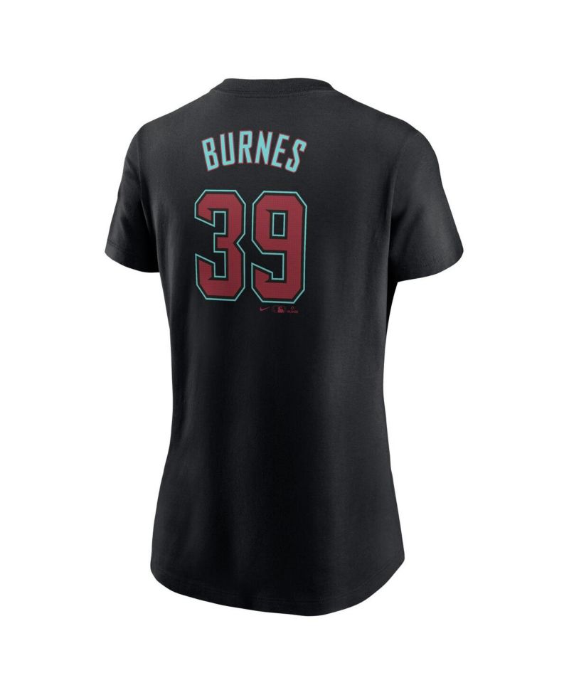 Women's Corbin Burnes Black Arizona Diamondbacks Fuse Name & Number T-Shirt