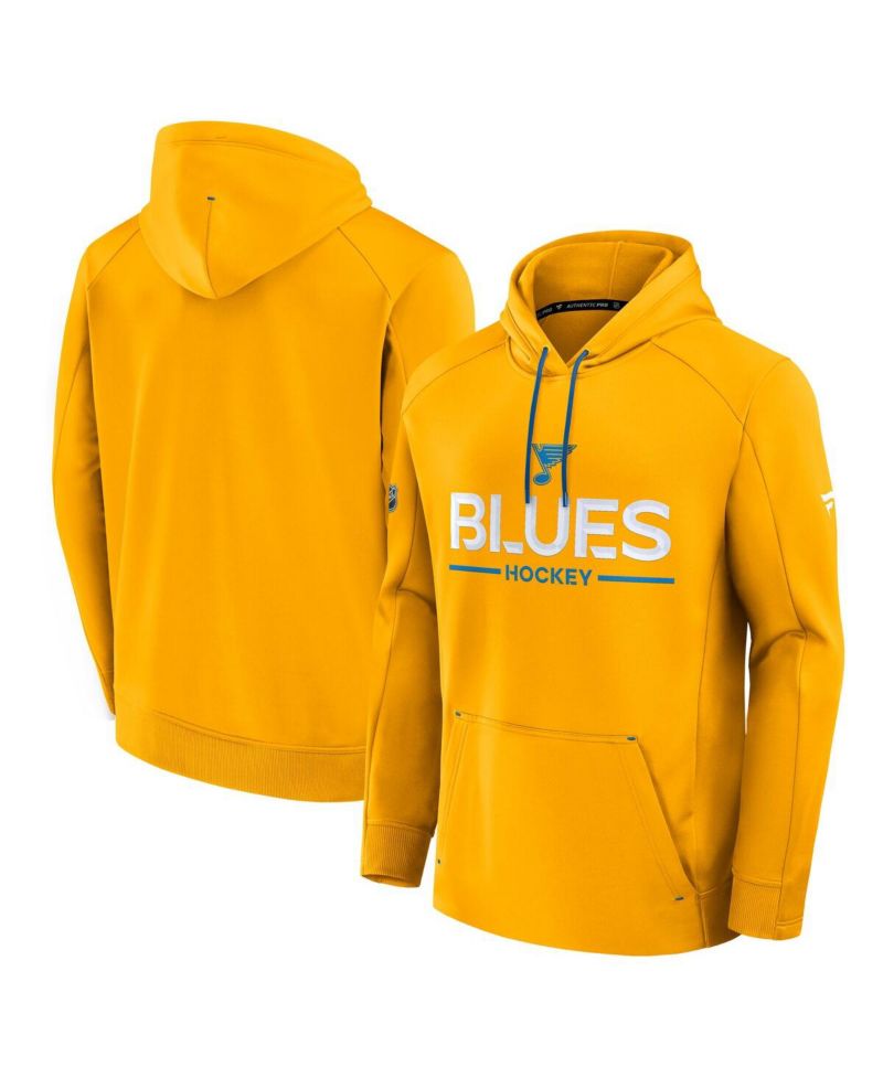 Men's Gold St. Louis Blues Authentic Pro Rink Hoodie