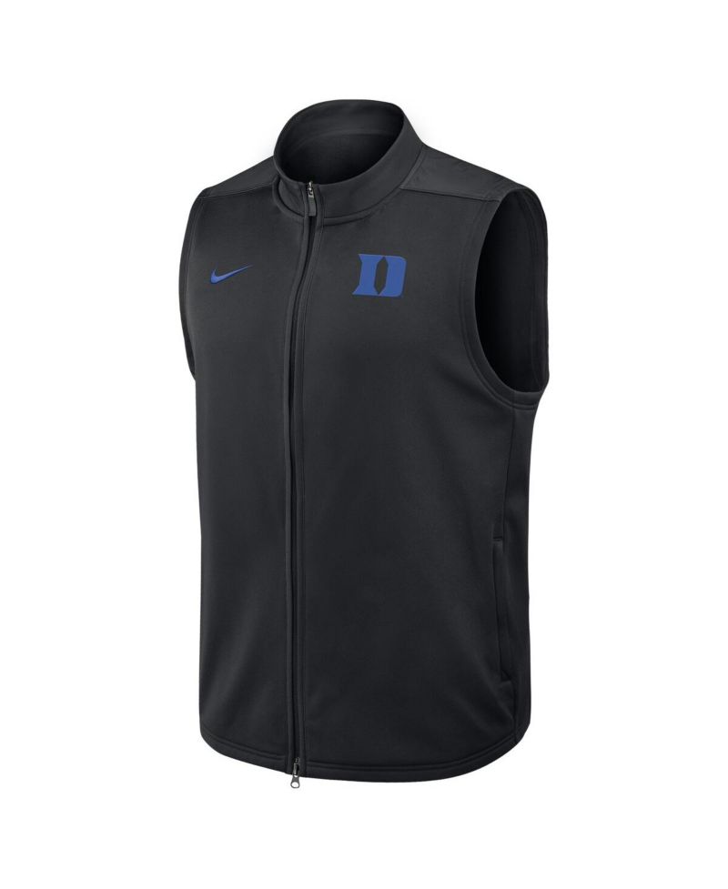 Men's Black Duke Blue Devils Primetime Victory Performance Full Zip Vest